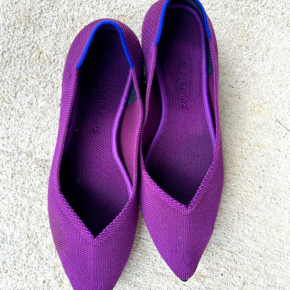 Rothy’s size 8 the Point. Purple.